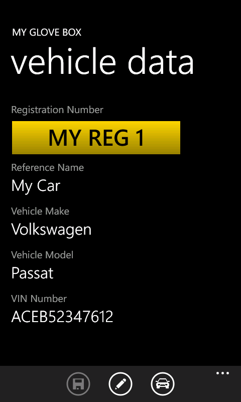 Vehicle Data slide