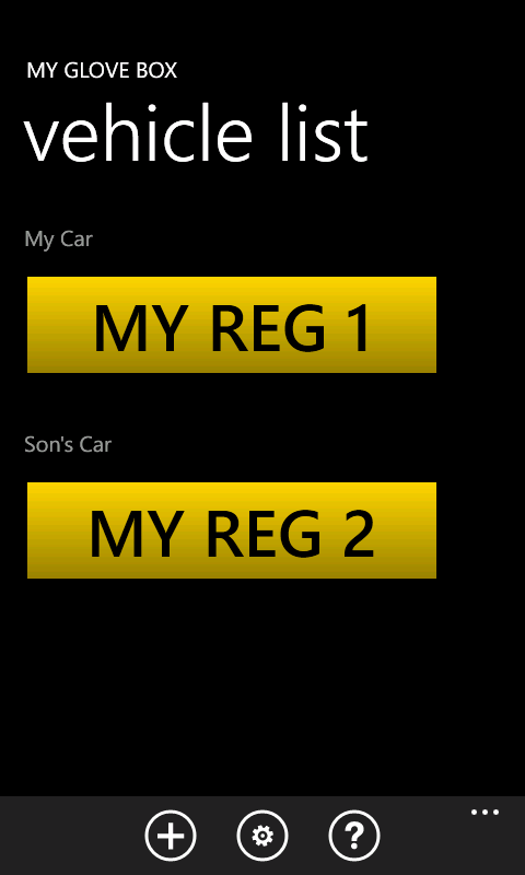 Vehicle List slide